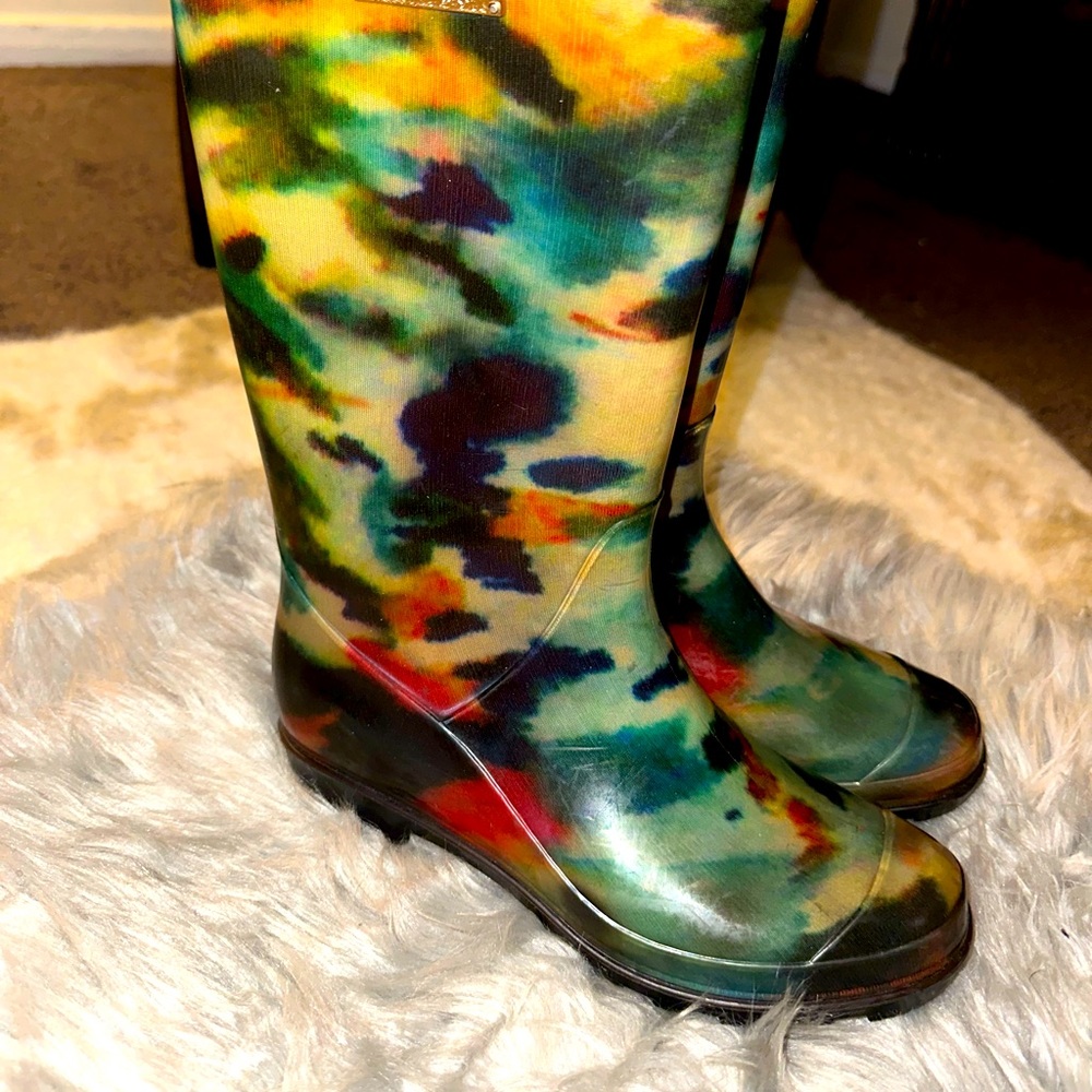 Nicole Miller Multi-colored Rain Boots